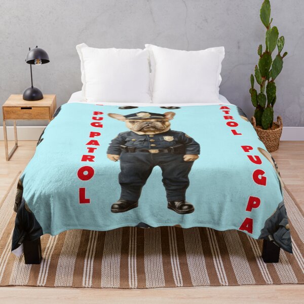 Item preview, funny pug as a policeman designed and sold by Mauswohn.