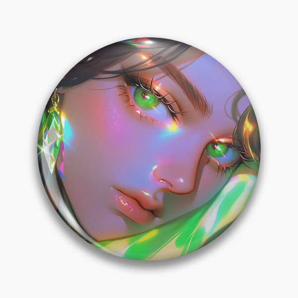 Item preview, Luminous Green Prism Anime Girl designed and sold by bubblegoth.