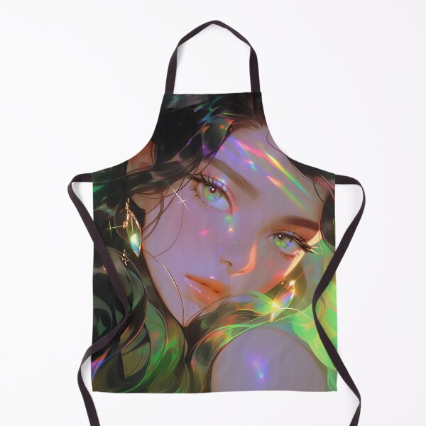 Item preview, Glamorous Emerald Shimmer Anime Girl designed and sold by bubblegoth.