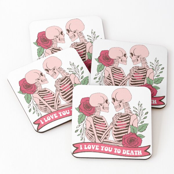 Item preview, "I Love You to Death" Skeleton Couple Romantic Design designed and sold by Colorten.