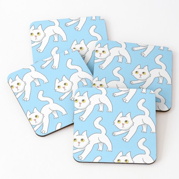 Item preview, Gato estirado (blanco) designed and sold by Quirkball.