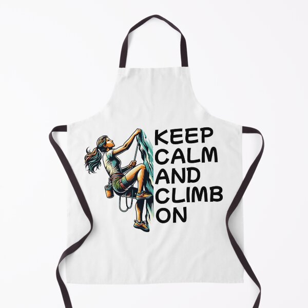 Item preview, Keep calm and climb on - rock climbing woman designed and sold by EvergreenWhimsy.