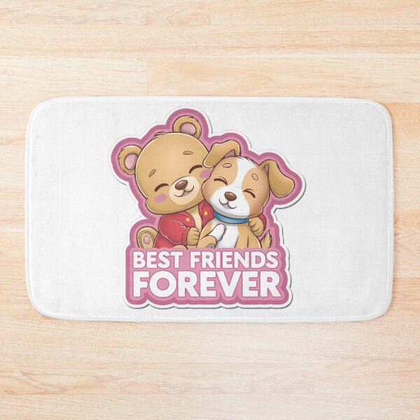 Item preview, Best Friends Forever Sticker – Adorable Bear and Puppy Design designed and sold by Apaisan.