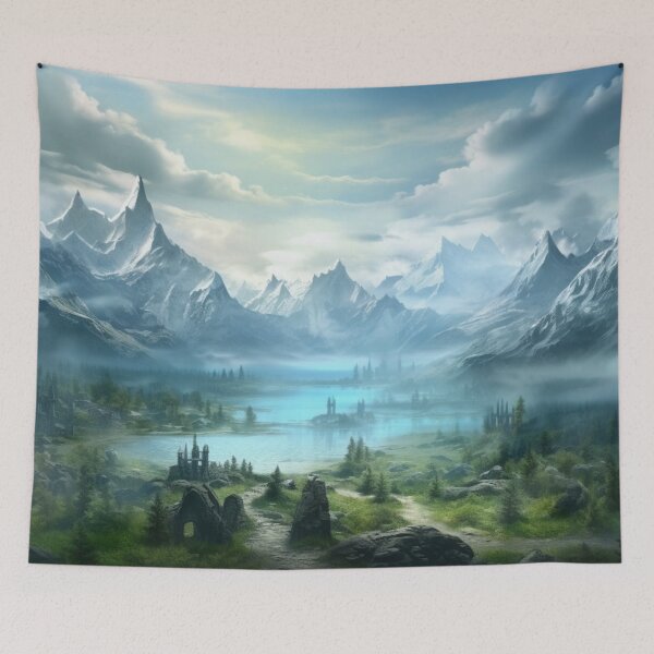 Item preview, Dragon Lake in the Mountain designed and sold by GrinGalore.