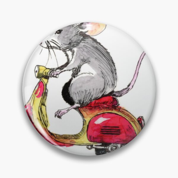 Artikelvorschau, Maus auf einem Moped entworfen und verkauft von Scribbles & Doodles by Jinx.