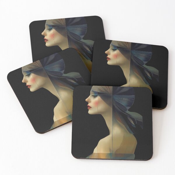 Item preview, 1920's Flapper Girl. Vintage modern with abstract dress. designed and sold by Shoot-The-Moon.
