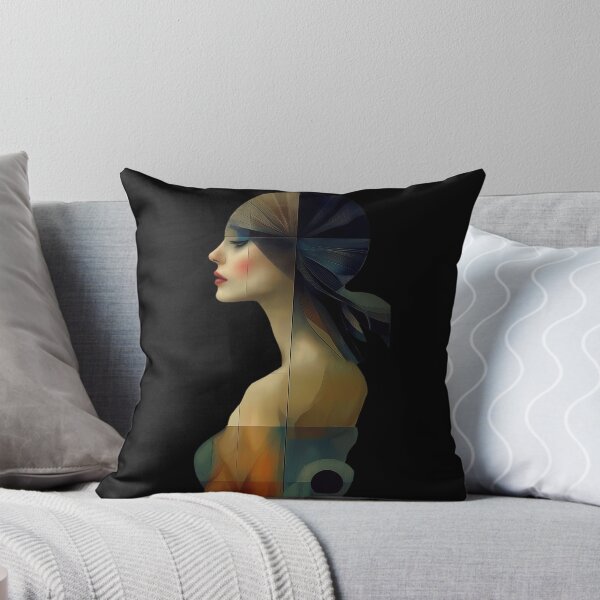 Item preview, 1920's Flapper Girl. Vintage modern with abstract dress. designed and sold by Shoot-The-Moon.