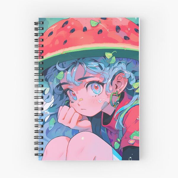 Item preview, Kawaii Pastel Watermelon Anime Girl designed and sold by bubblegoth.