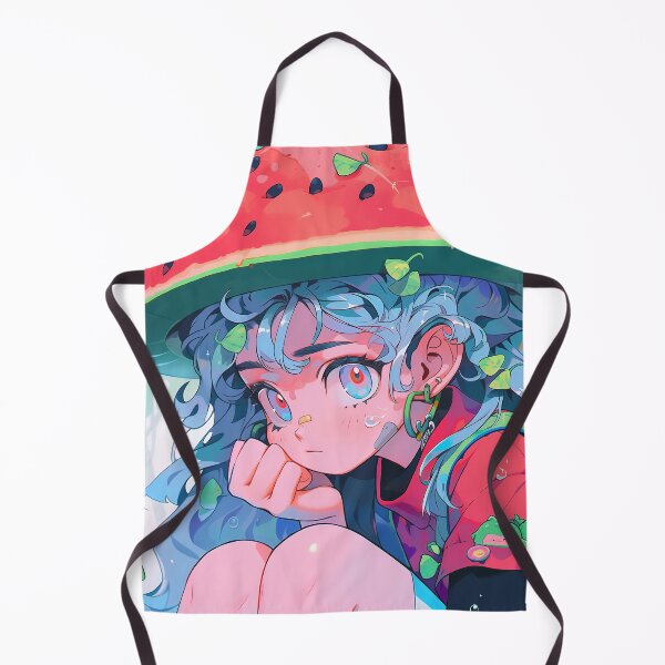 Item preview, Kawaii Pastel Watermelon Anime Girl designed and sold by bubblegoth.