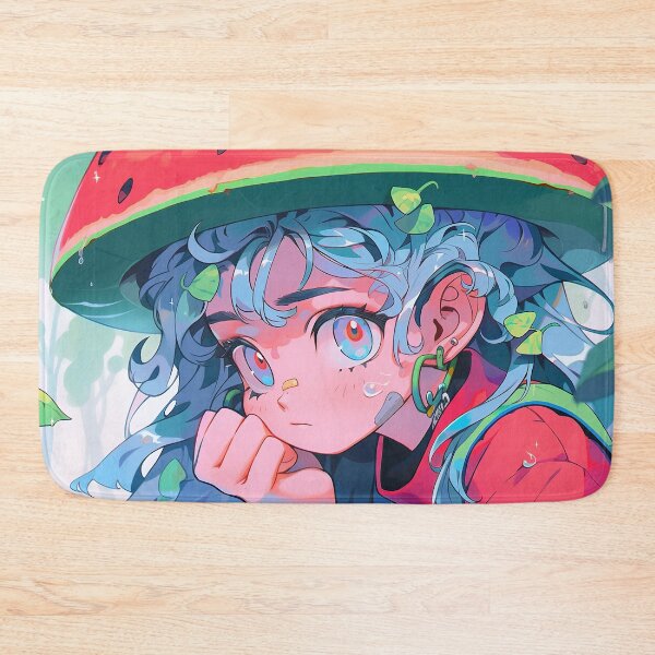 Item preview, Kawaii Pastel Watermelon Anime Girl designed and sold by bubblegoth.