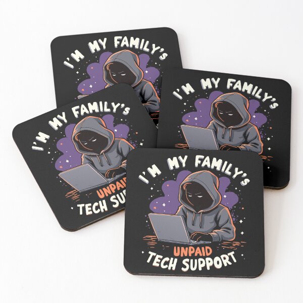 Item preview, I'm My Family's Unpaid Tech Support - Funny Hoodie designed and sold by pixelated_echoes.