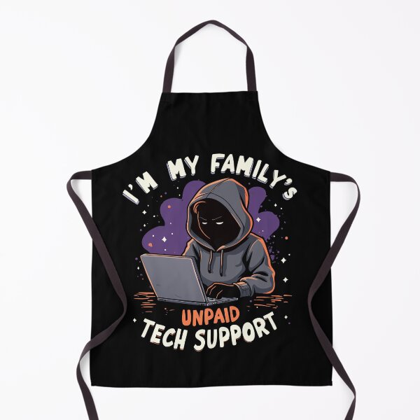 Item preview, I'm My Family's Unpaid Tech Support - Funny Hoodie designed and sold by pixelated_echoes.