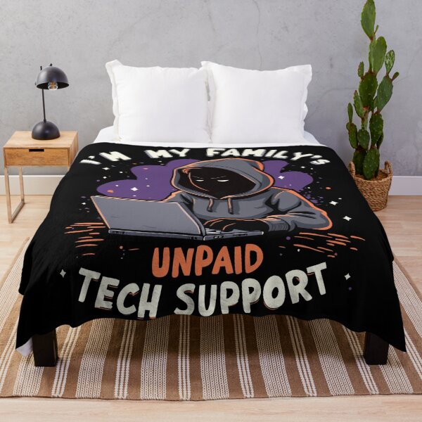 Item preview, I'm My Family's Unpaid Tech Support - Funny Hoodie designed and sold by pixelated_echoes.