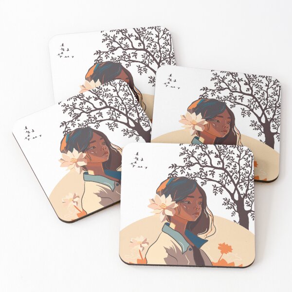 Item preview, Cream and Beige Aesthetic Girl Canvas Print designed and sold by Vanessa Batista.