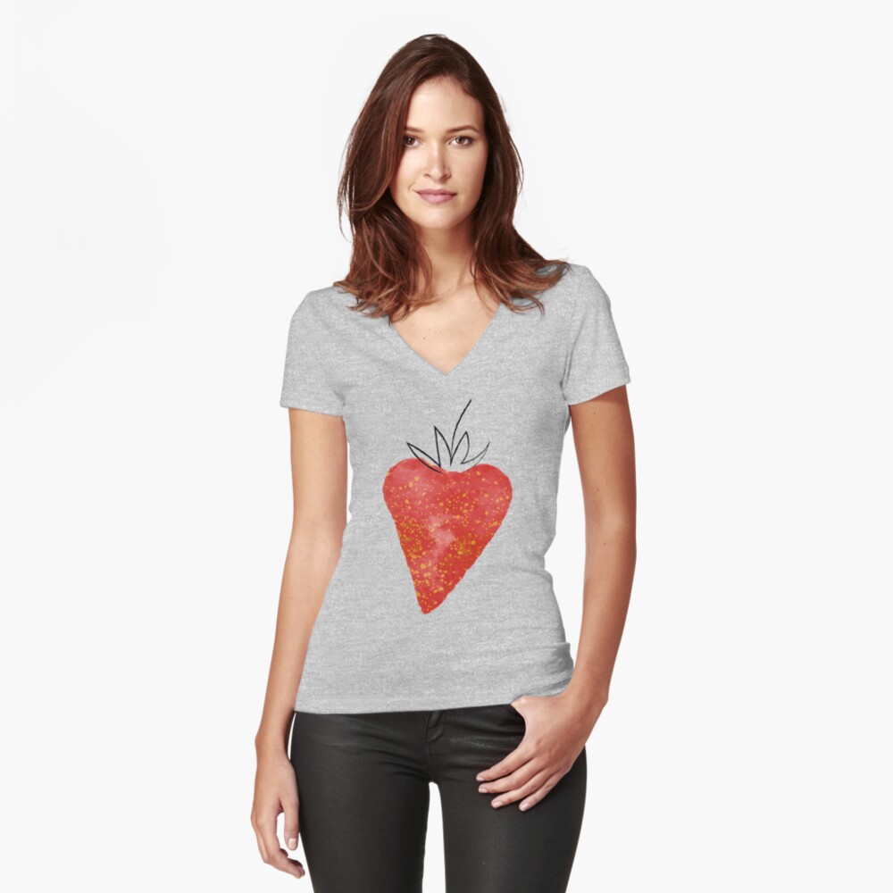 Item preview, Fitted V-Neck T-Shirt designed and sold by HoopandHoller.