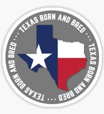 Texas Born and Bred Native Texan TX State Flag Sticker