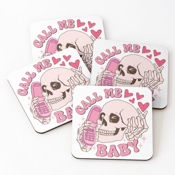 Item preview, Call Me Baby" Retro Skeleton Design | Cute Gothic Artwork designed and sold by Colorten.