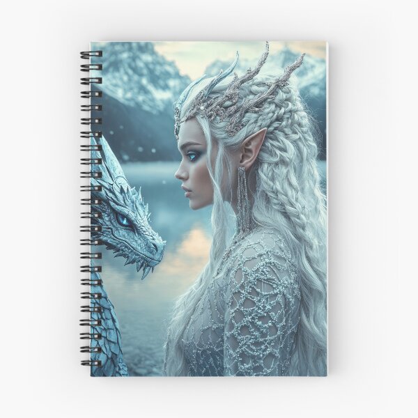 Item preview, The Ice Queen and Her Frost Dragon designed and sold by LemurianPortals.