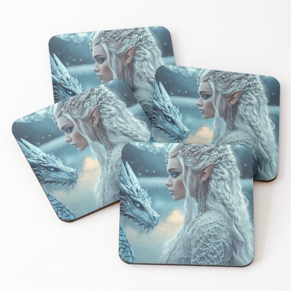 Item preview, The Ice Queen and Her Frost Dragon designed and sold by LemurianPortals.