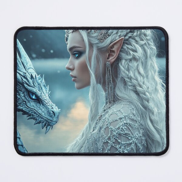 Item preview, The Ice Queen and Her Frost Dragon designed and sold by LemurianPortals.