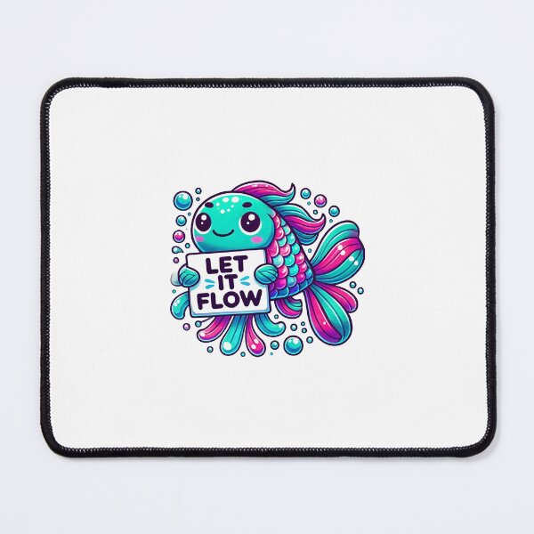 Item preview, Cute Fish Sticker Design- Let It Flow designed and sold by callmegizy.