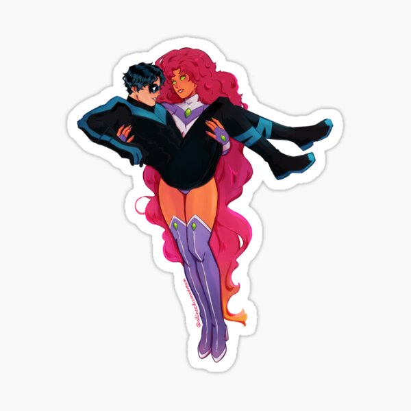Item preview, Starfire carrying Nightwing designed and sold by one-dream.