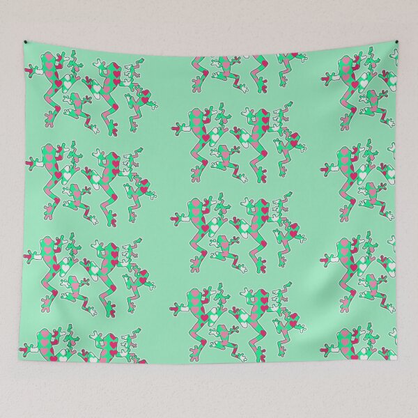 Item preview, Jungle Frogs with Hearts designed and sold by dpenn.