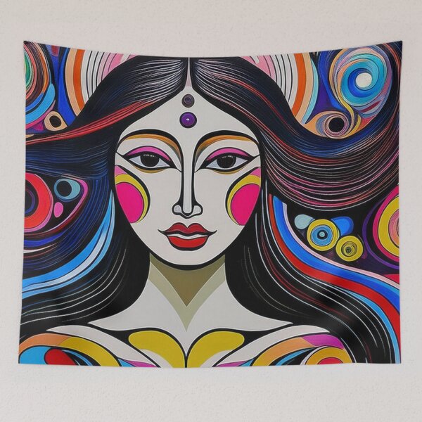 Item preview, Goddess Blue Portrait of a Woman designed and sold by Boxing Kangaroo Retail Company.