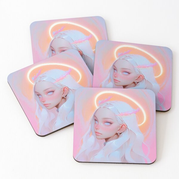 Item preview, Serene Pastel Angel Halo Anime Girl designed and sold by bubblegoth.