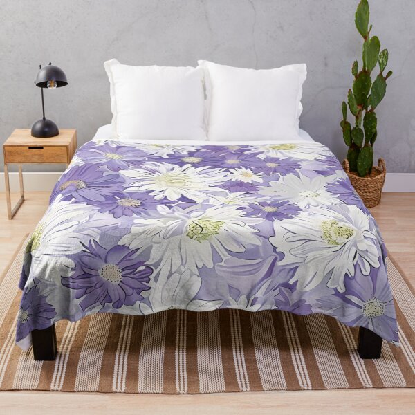 Item preview, Purple and white flowers. Floral pattern.Field of flowers. designed and sold by MagelliShop.