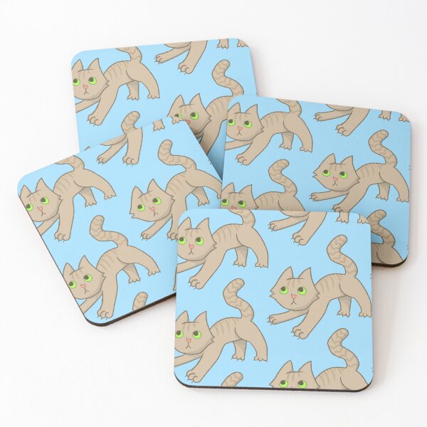 Item preview, Stretching Cat (Mackerel) designed and sold by Quirkball.