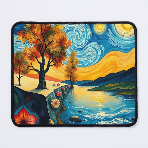 Item preview, Starry Autumn by the River designed and sold by TazhibTreasures.