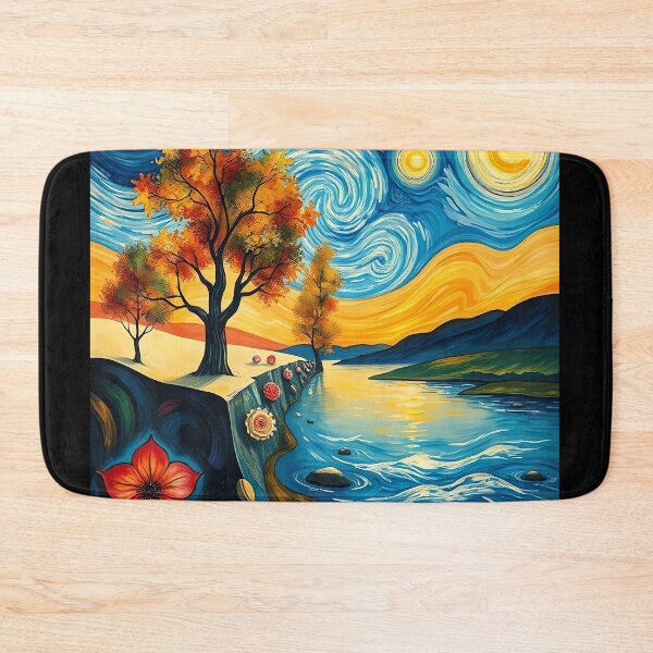 Item preview, Starry Autumn by the River designed and sold by TazhibTreasures.