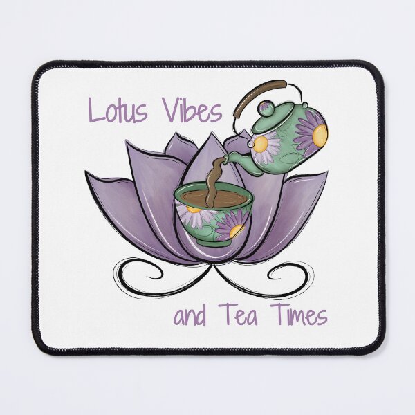 Item preview, Lotus Flower and Pot of Tea - Vibrant wellness-inspired design — perfect for yogis, tea lovers and health enthusiasts! designed and sold by MerchSearchCO.