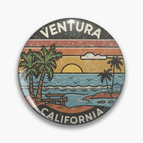 Item preview, Ventura, California - Retro Coastal Charm designed and sold by CircinusStore.