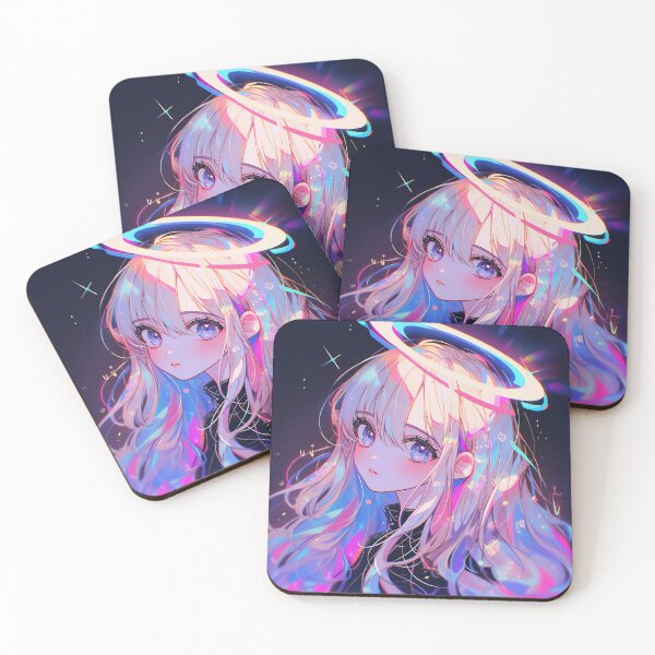 Item preview, Ethereal Kawaii Halo Anime Girl designed and sold by bubblegoth.