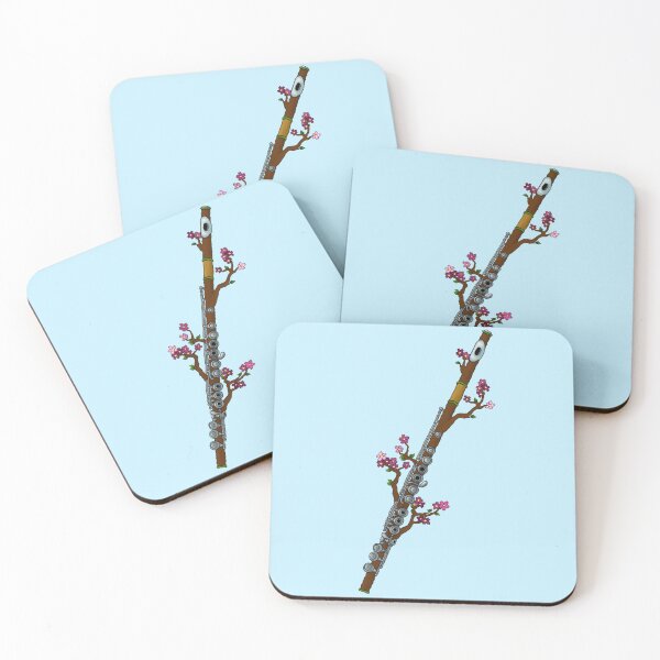 Item preview, Floral Flute Illustration – Botanical Woodwind Music Art designed and sold by StickerArt775.