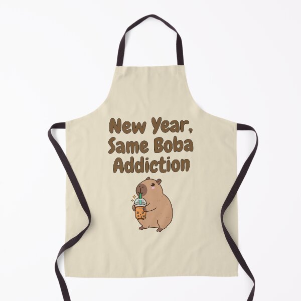 Item preview, New Year, Same Boba Addiction | Capybara Edition designed and sold by NoodleDoodleCo.