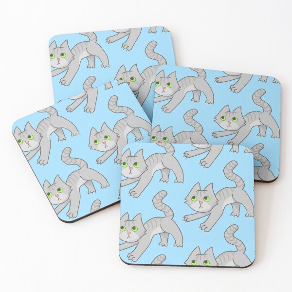 Item preview, Stretching Cat (Grey) designed and sold by Quirkball.
