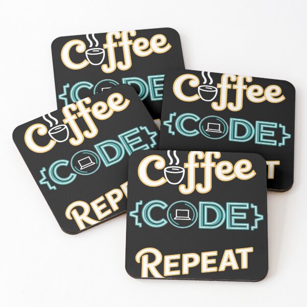Item preview, Coffee Code Repeat - best Gift for Programmers and Coffee Lovers designed and sold by VaskarPaul.
