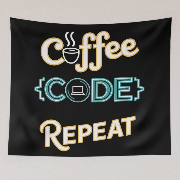 Item preview, Coffee Code Repeat - best Gift for Programmers and Coffee Lovers designed and sold by VaskarPaul.