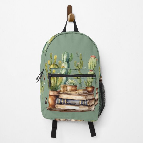 Item preview, I love books and cacti, Cacti in Pots on Books, Vintage books, Succulents lover designed and sold by KolorellaS.