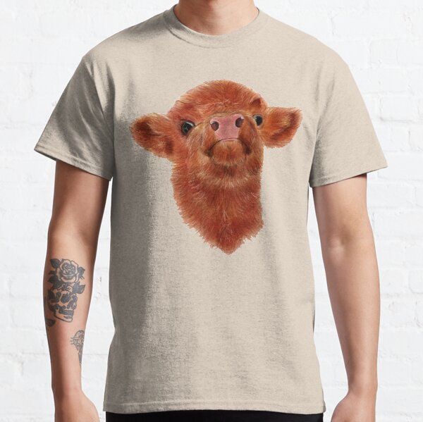 Made To Order Hand embroidered Highland Cow long sleeve shirt