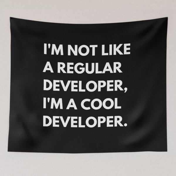 Item preview, I'm Not Like A Regular Developer I'm A Cool Developer Funny Programmers. designed and sold by CuteLovelyDesigns.