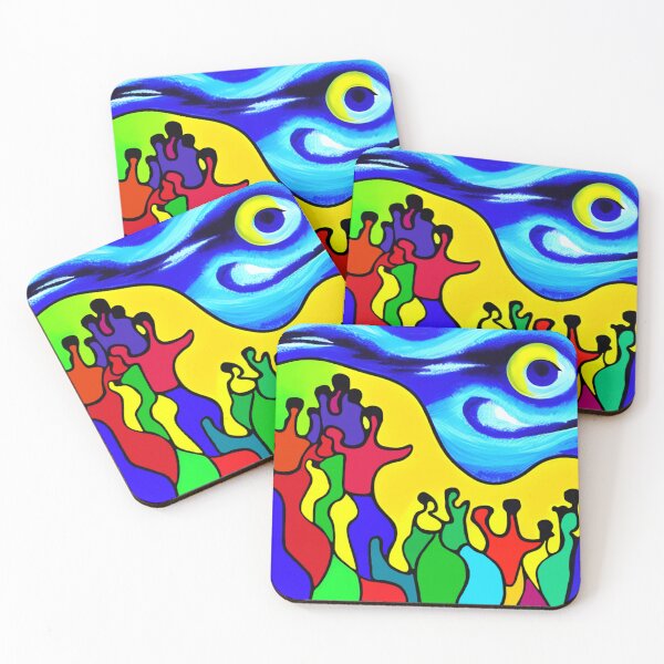 Item preview, Expressionist Artwork: Moon Festival Uproar | Expressionism | Color Art | Psychedelic Artwork designed and sold by UnhingedBird.