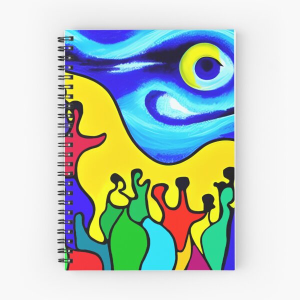Item preview, Expressionist Artwork: Moon Festival Uproar | Expressionism | Color Art | Psychedelic Artwork designed and sold by UnhingedBird.