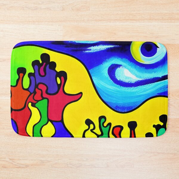 Item preview, Expressionist Artwork: Moon Festival Uproar | Expressionism | Color Art | Psychedelic Artwork designed and sold by UnhingedBird.