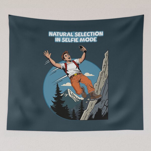 Item preview, Natural Selection in Selfie Mode designed and sold by Sfumata Illustration.