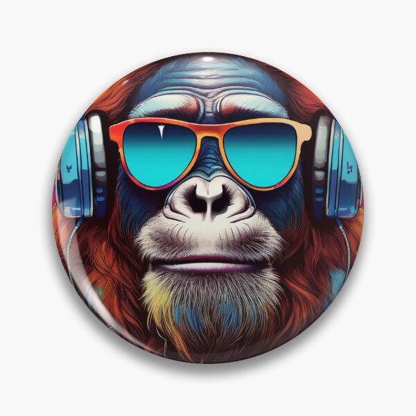 Item preview, Orangutan in Headphones and Shades Synthwave  designed and sold by Boxing Kangaroo Retail Company.