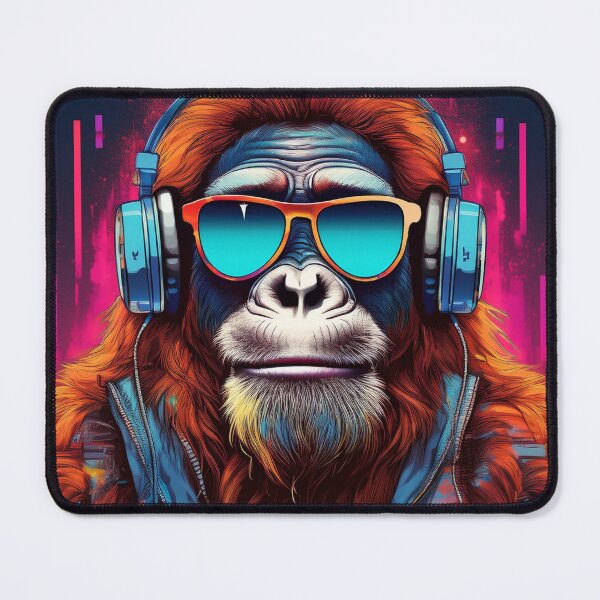 Item preview, Orangutan in Headphones and Shades Synthwave  designed and sold by Boxing Kangaroo Retail Company.